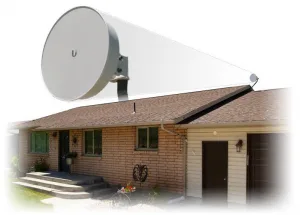 Line of sight internet antenna on home